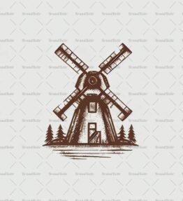 Rustikale Windmühle